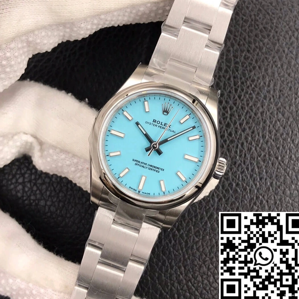 Oyster EW Rolex Turquoise Blue M277200-0007 Dial Factory Perpetual 31MM 0308